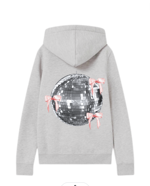 Hoodie discobal met strikjes ~Grey~