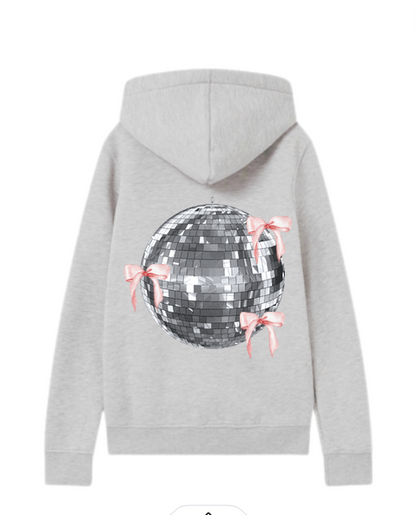 Hoodie discobal met strikjes ~Grey~