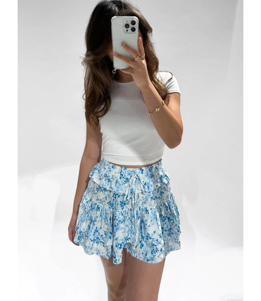 Evy skort - Floral blue
